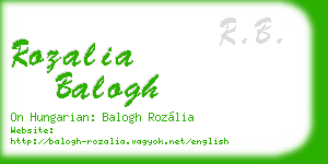 rozalia balogh business card